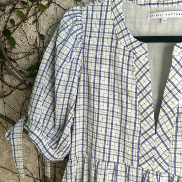 English Factory Gingham Tiered Dress - Picture 6 of 10